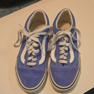 Blue and White Vans Sneakers